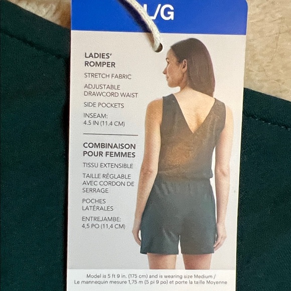 NWT Lole Women's Deep Green Soft Stretch Romper sz L - Picture 7 of 9